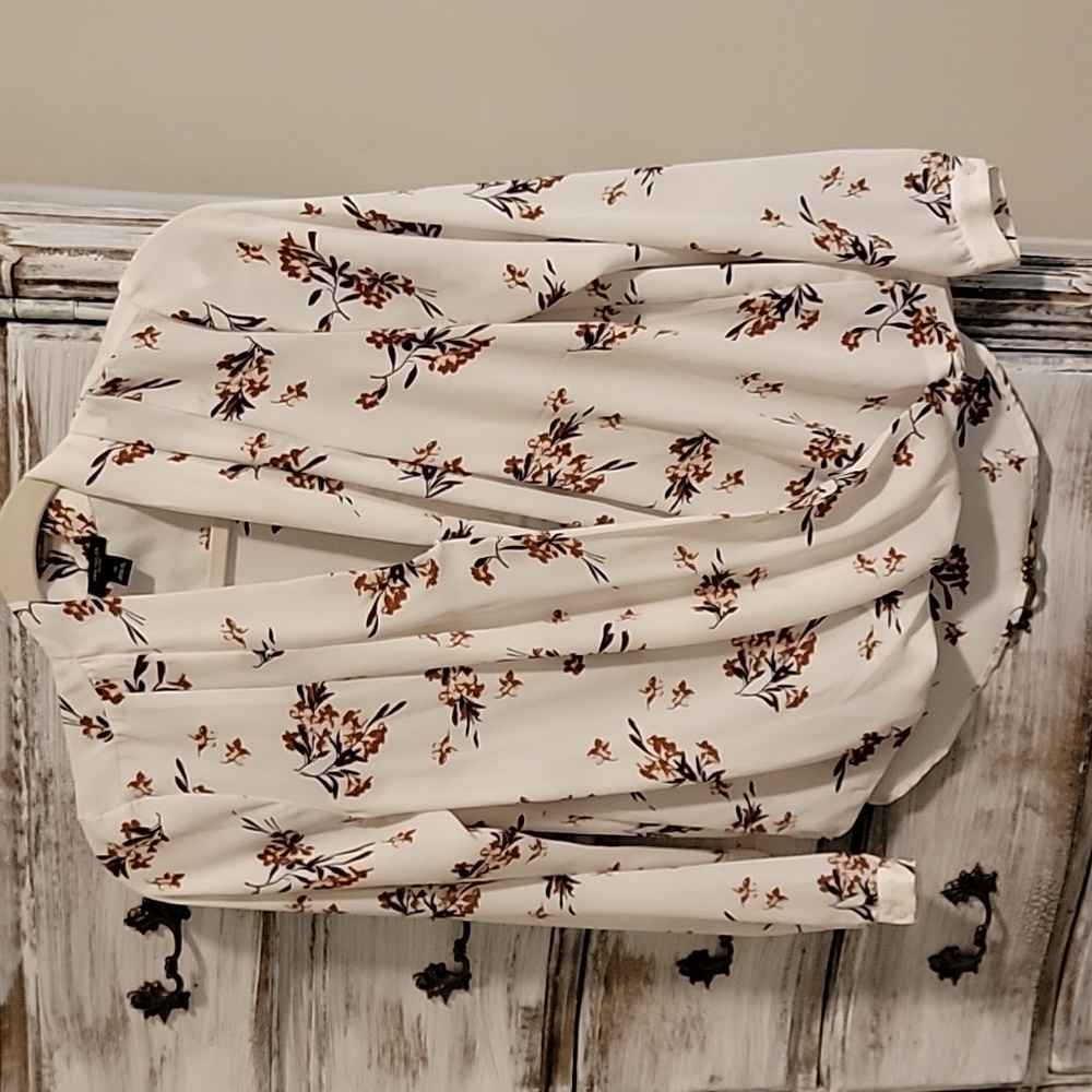 Drape front blouse